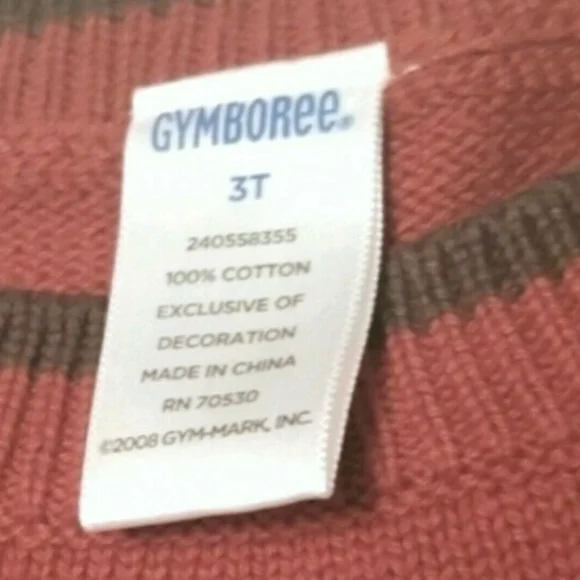 Gymboree Burgundy Dinosaur Sweater Sz 3T - Picture 5 of 6